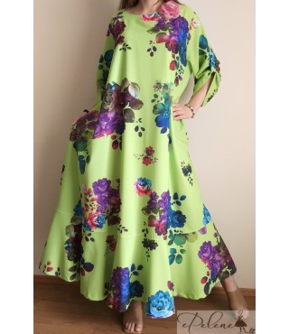 Nauja DW salotinė gėlėta suknelė